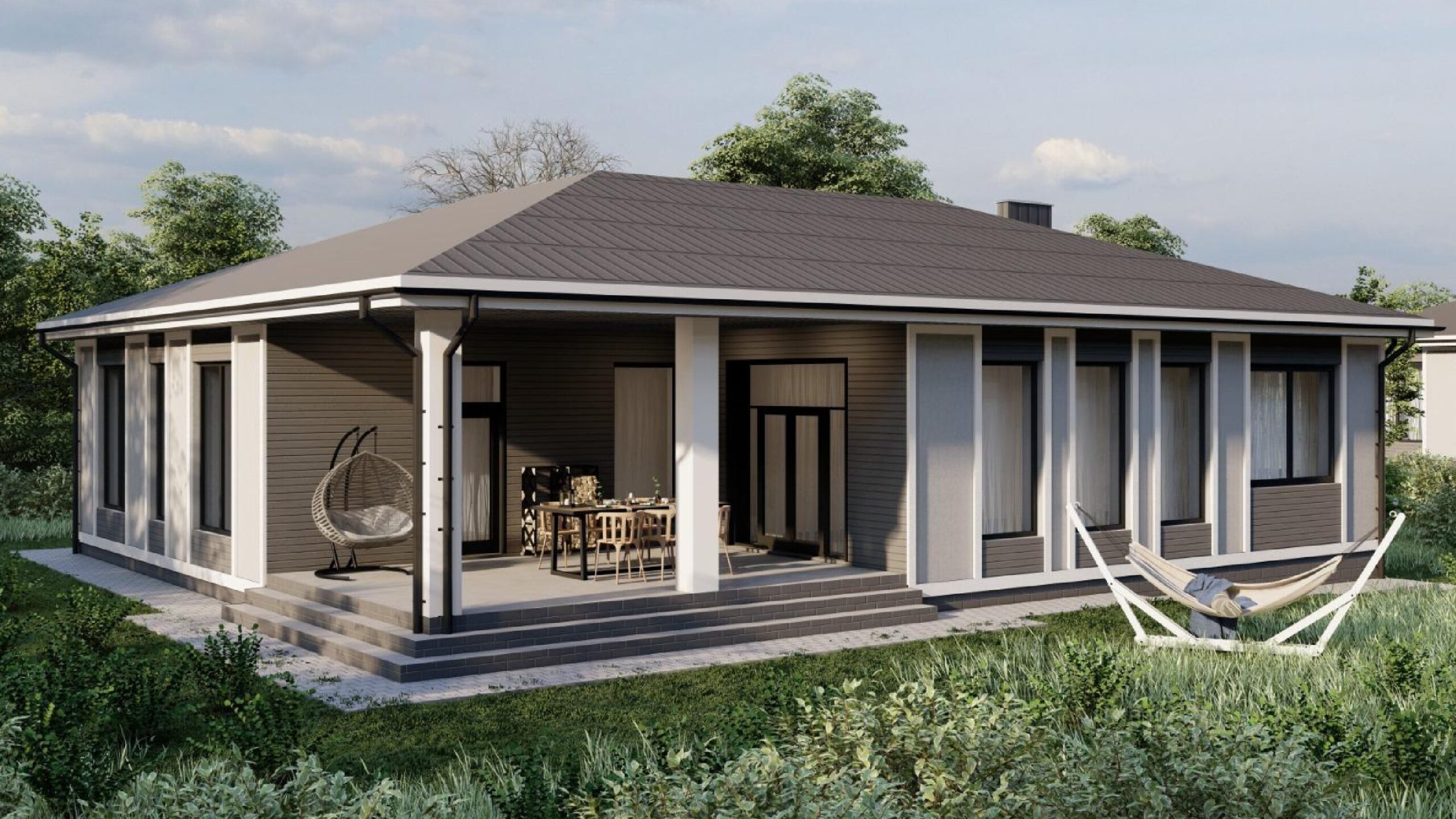 Кейс: проект одноэтажного загородного дома в Московской области